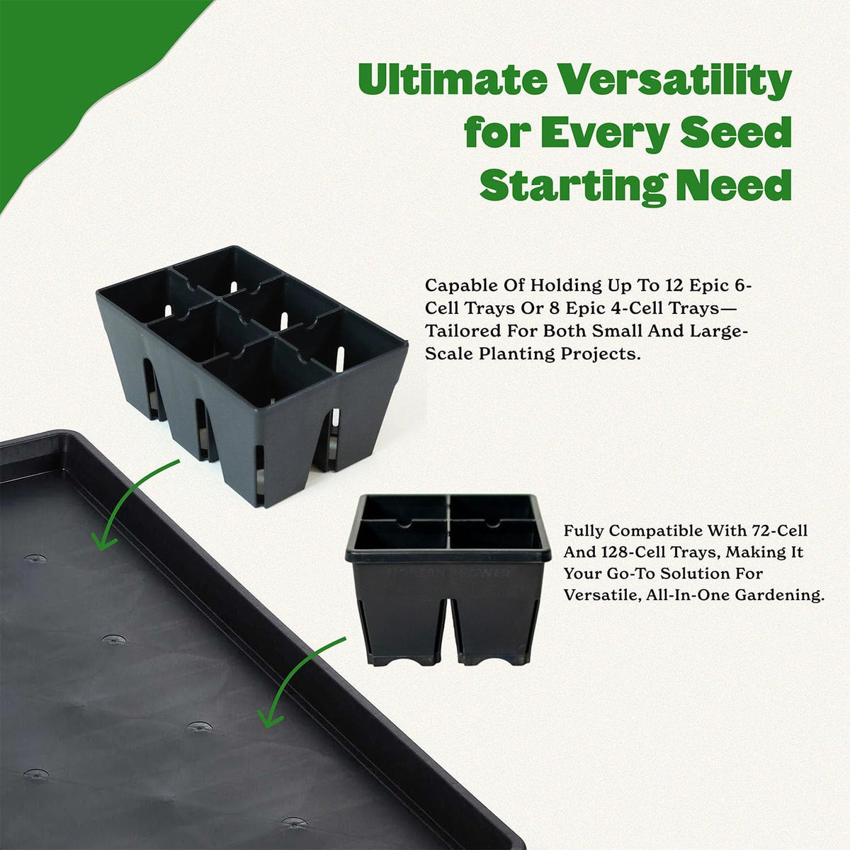 Epic Gardening 1020 Bottom Tray - Bottom-Watering Propagation Tray
