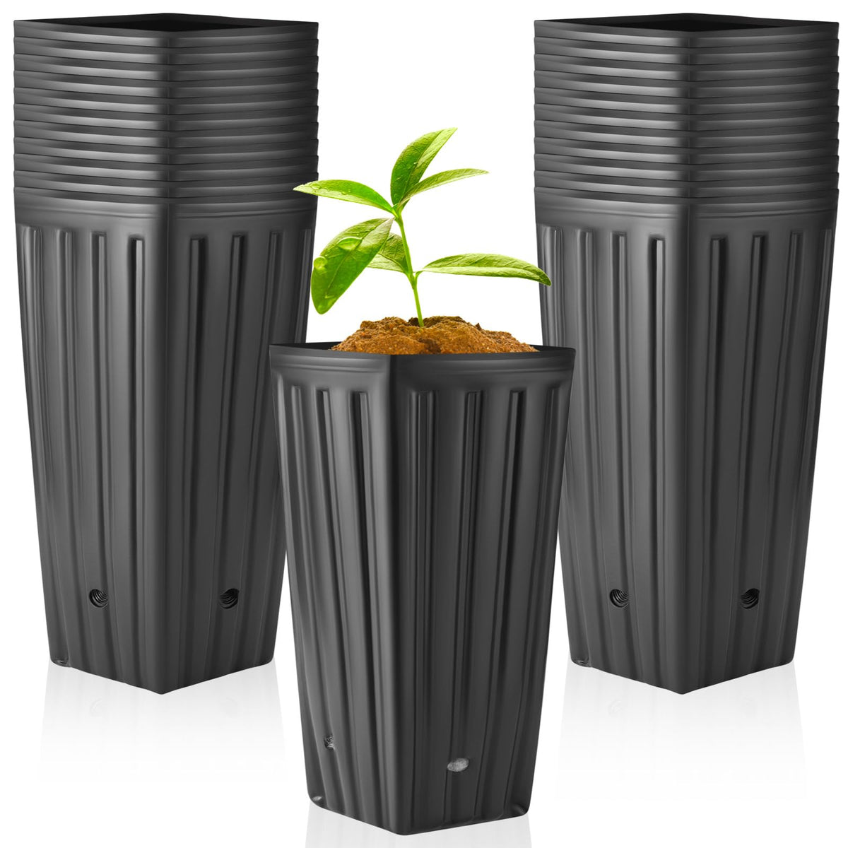 Nuenen Tall Tree Pot, Plastic Deep Nursery Pots