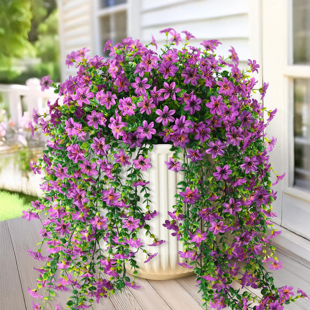 Artificial Fall Flowers for Decoration Fake Hanging Flowers Outdoors Decor