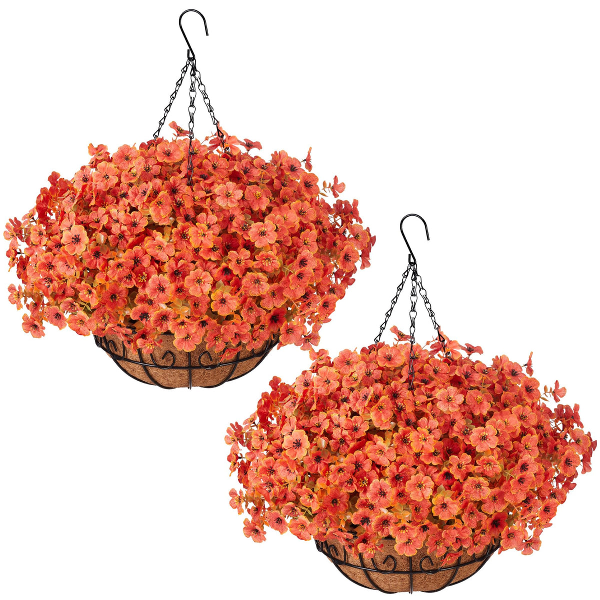 InnoGear Artificial Hanging Flowers for Outdoors Fake Plants Baskets 4 Hues