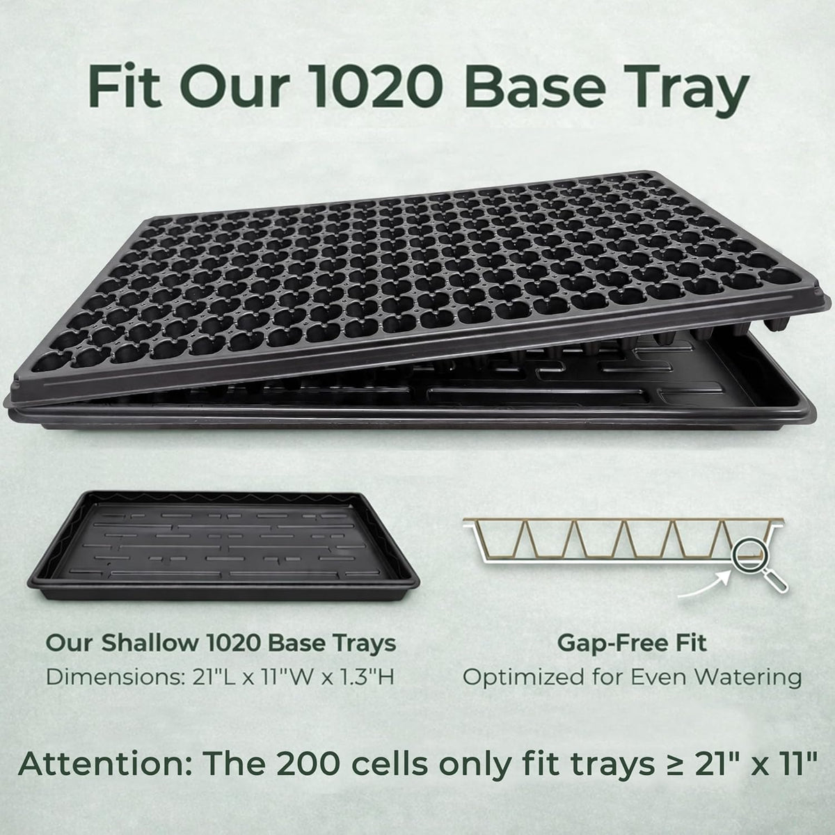 Gardzen 10 Pack 200 Cell Seed Starter Trays