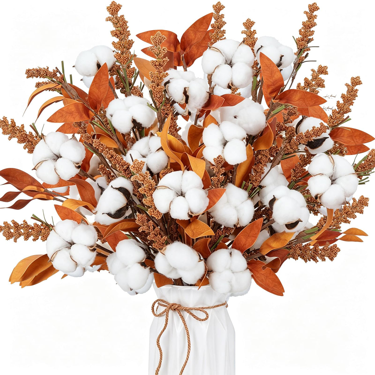 2 Set Fall Artificial Flower Hanging Baskets for Outdoors, UV Resistant