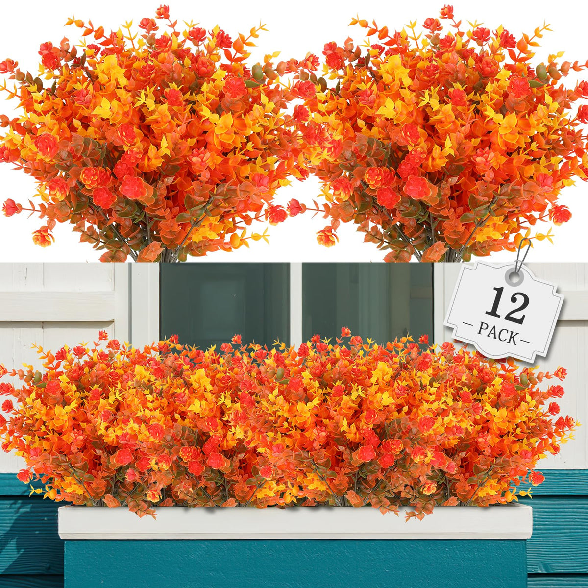AGIRL Artificial Flowers Outdoor UV Resistant Fake Plant Garden Patio Decor