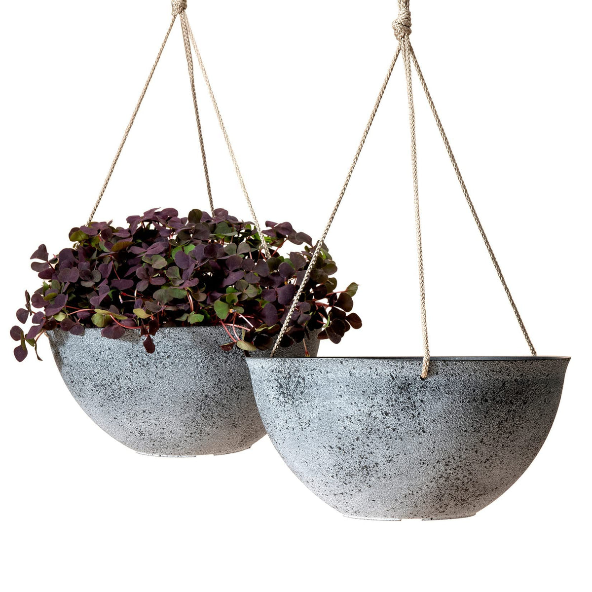 LA JOLIE MUSE Hanging Planter Baskets for Outdoor Plants, Set of 2, 13 Inch