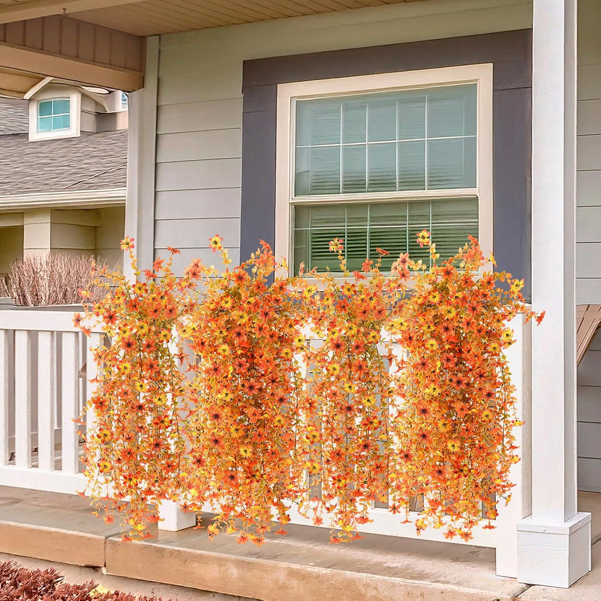 Artificial Fall Flowers for Decoration Fake Hanging Flowers Outdoors Decor