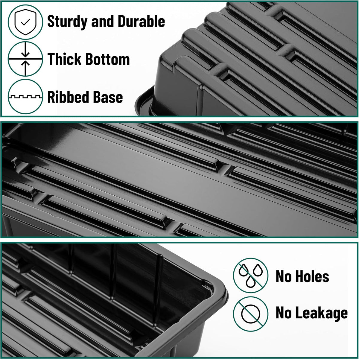 Mr. Pen- Seed Starter Trays, 5 Pack, 17"x10"x2.4"