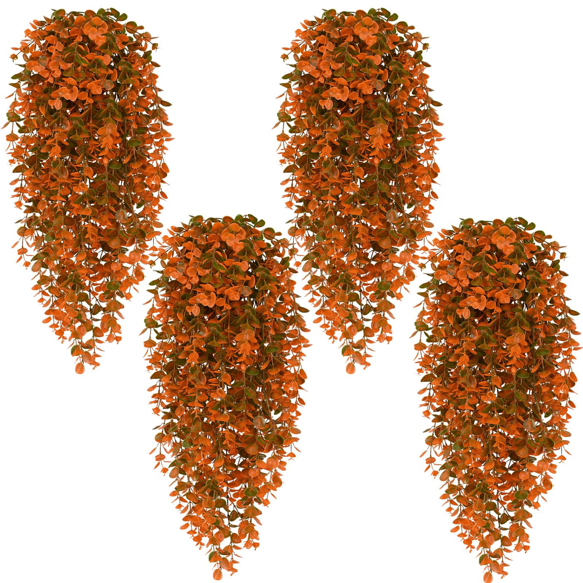 Waipfaru 4Pcs Fake Hanging Plants 2.7FT Fake Plants Fake Vines Greenery