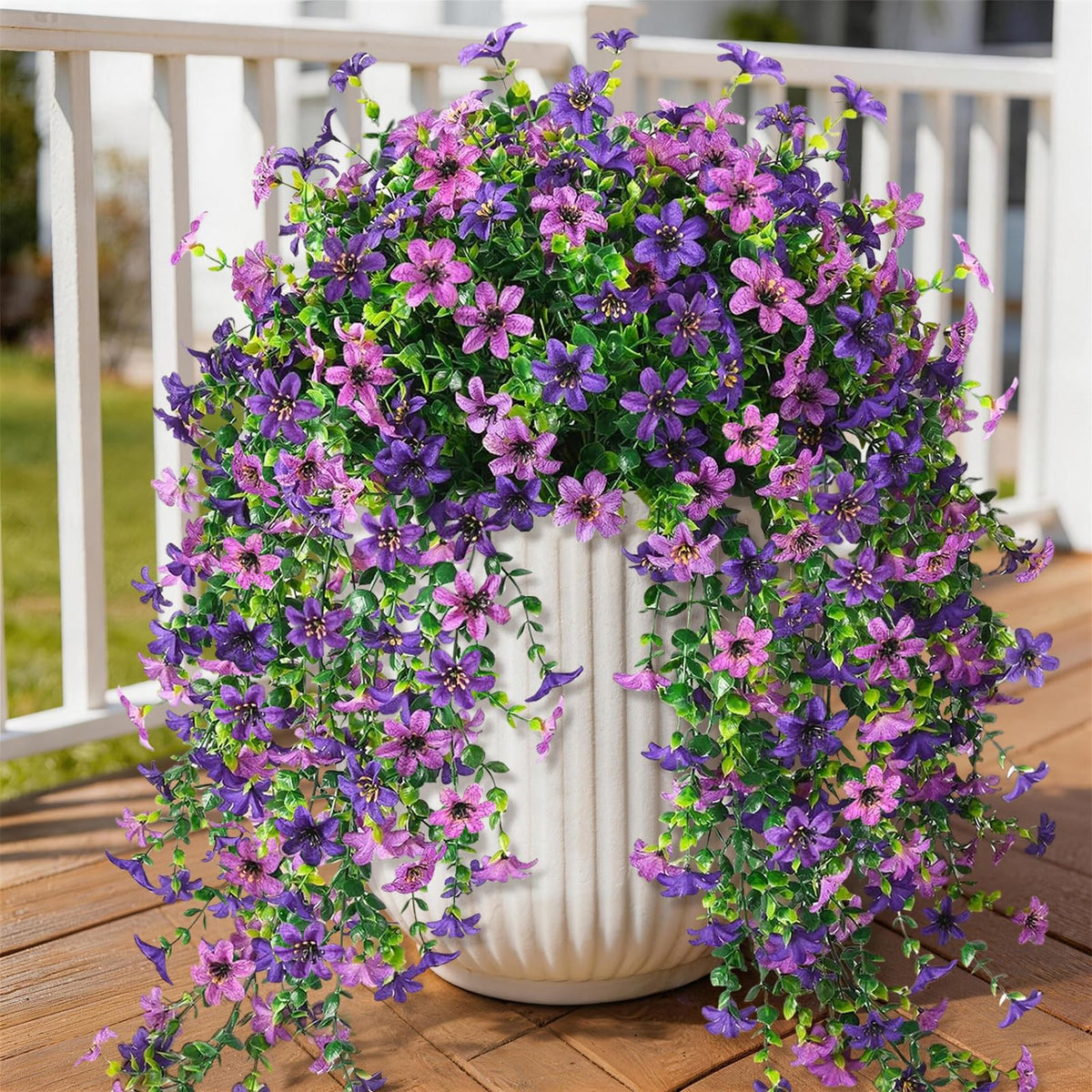 Artificial Fall Flowers for Decoration Fake Hanging Flowers Outdoors Decor
