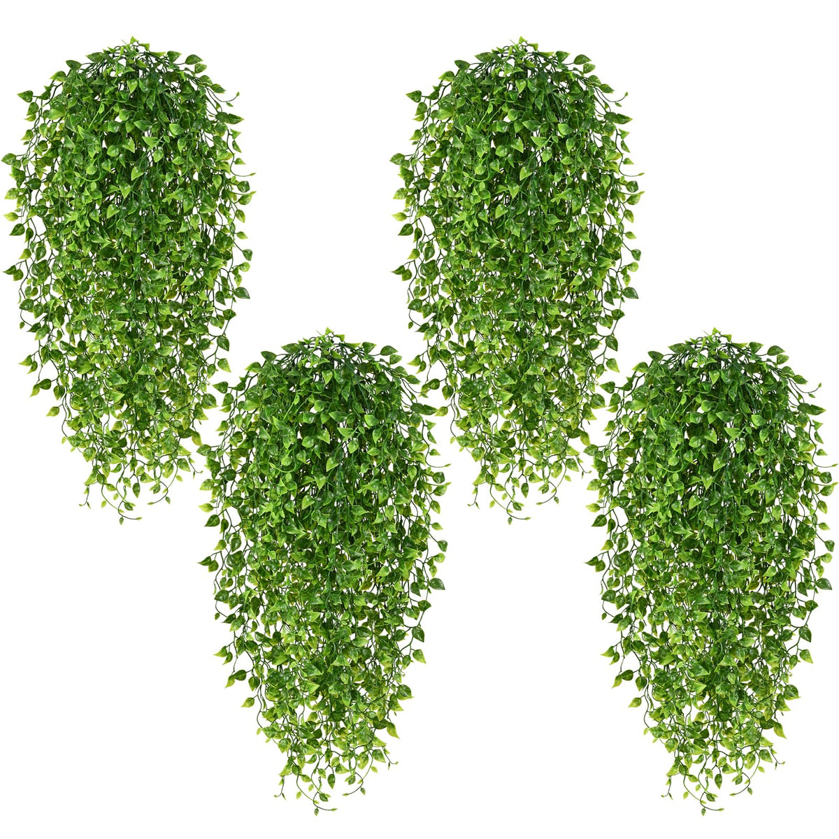 Waipfaru 4Pcs Fake Hanging Plants 2.7FT Fake Plants Fake Vines Greenery