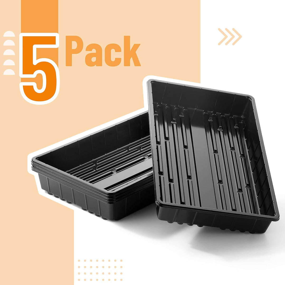Mr. Pen- Seed Starter Trays, 5 Pack, 17"x10"x2.4"