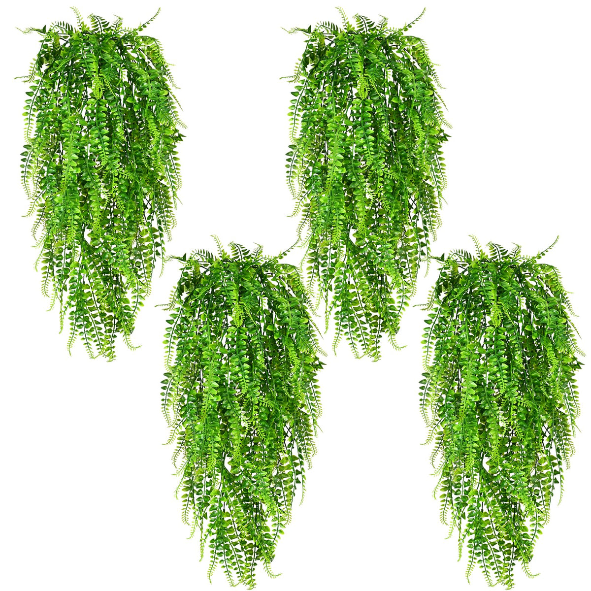 Waipfaru 4Pcs Fake Hanging Plants 2.7FT Fake Plants Fake Vines Greenery