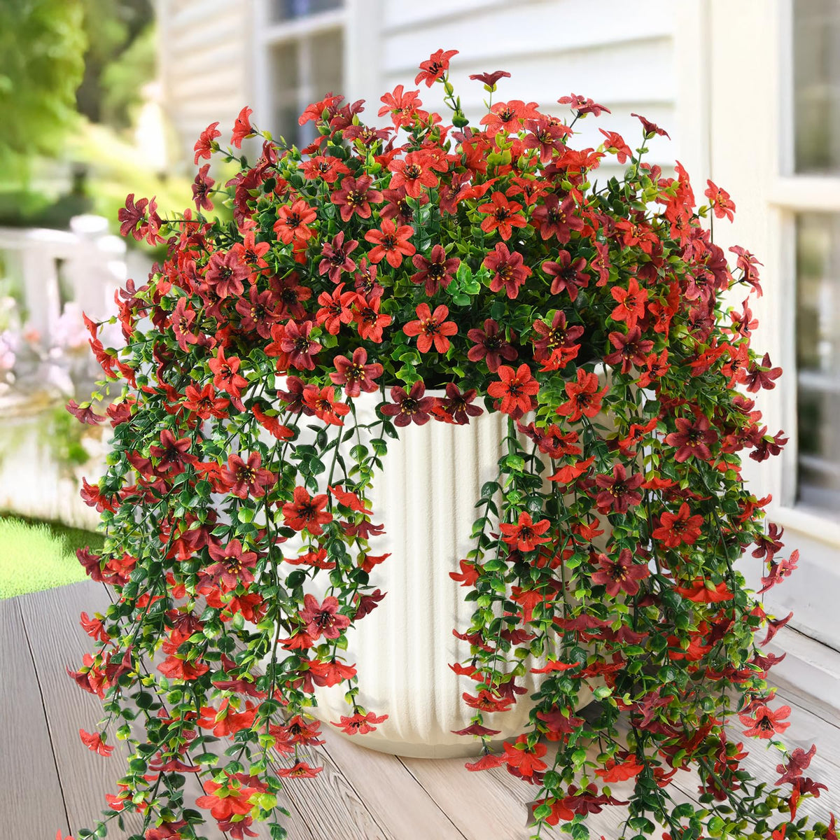Artificial Fall Flowers for Decoration Fake Hanging Flowers Outdoors Decor