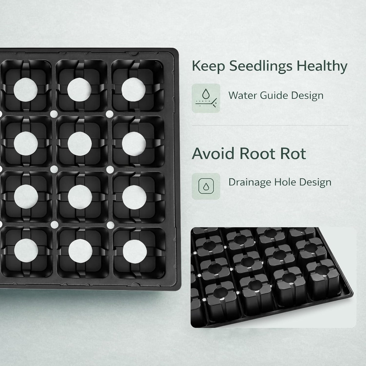 Gardzen 10 Pack 32 Cell Seed Starter Trays