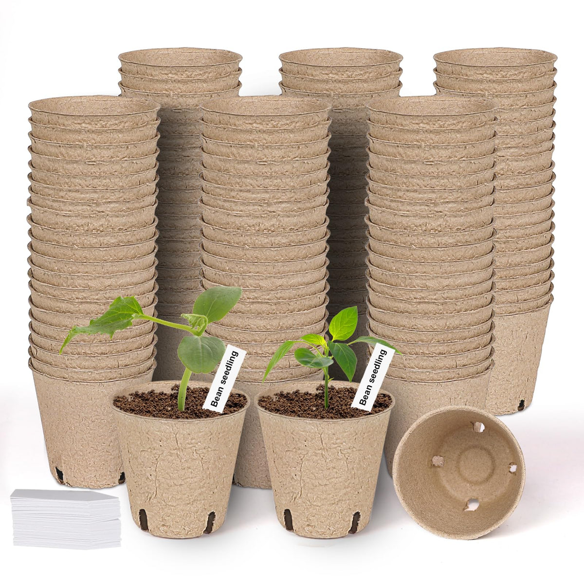 JNYONG 120 Packs 3.15 Inch Peat Pots,Garden Germination Nursery Pots
