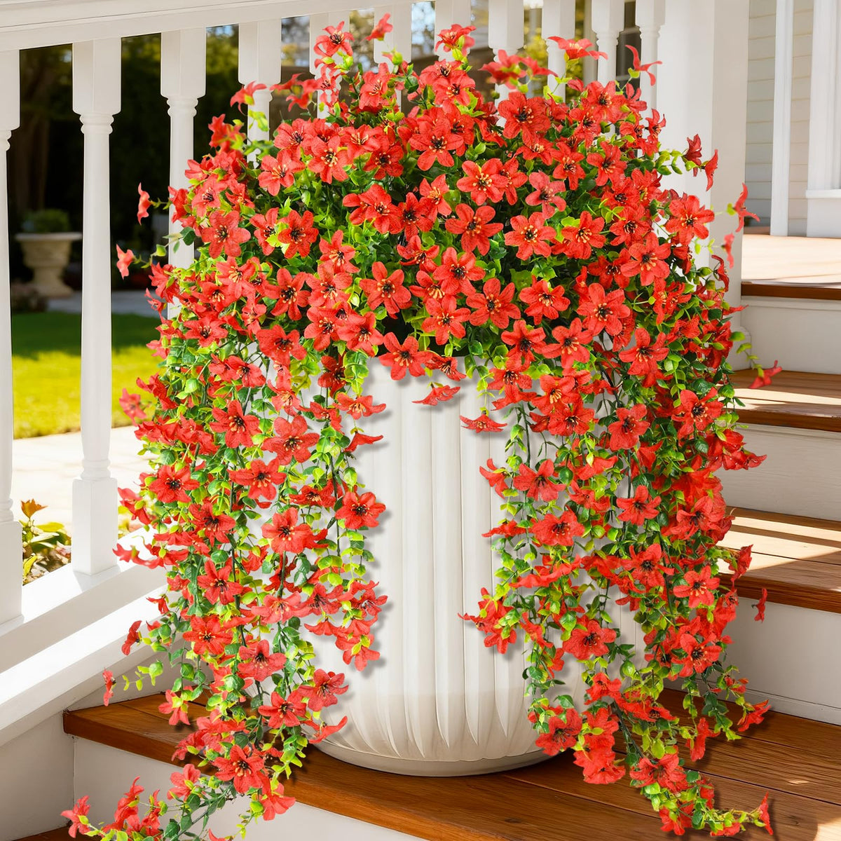 Artificial Fall Flowers for Decoration Fake Hanging Flowers Outdoors Decor