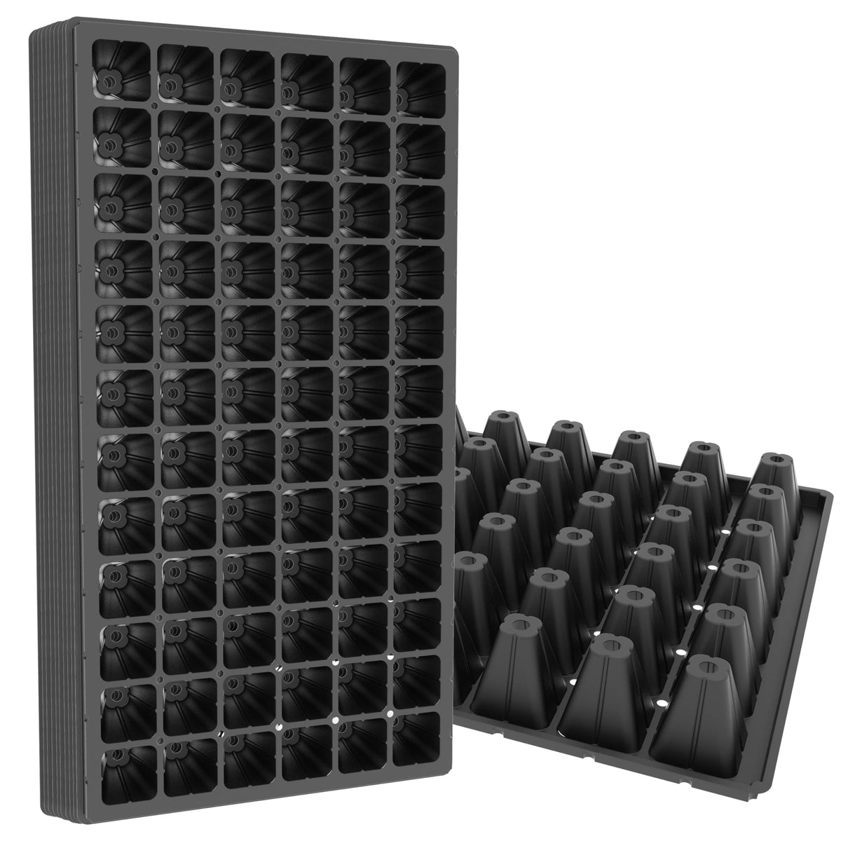 Gardzen 10 Pack 128 Cell Seed Starter Trays