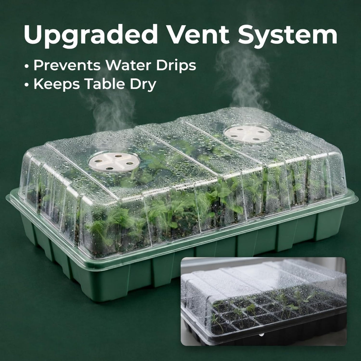 Gardzen 5 Pack 40 Cell BPA Free Seed Starter Tray Kit