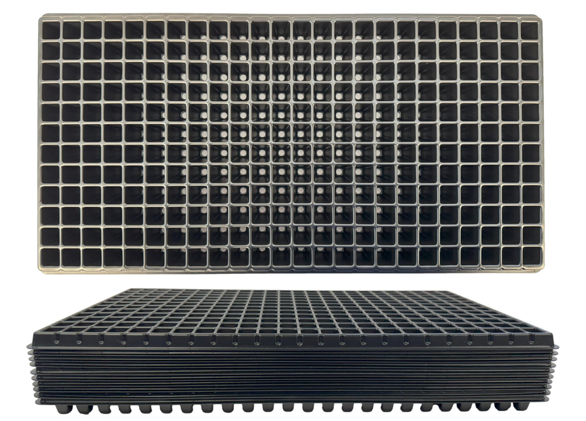 288 Cell Seedling Plastic Nursery Trays, 10 Pack, Thick Durable Germination Plug Trays, 2880 Cells Reusable Plant Propagation