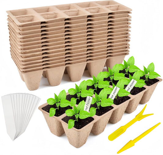 240 Cells Seed Starter Tray, 24 Pack Seed Starter Kit