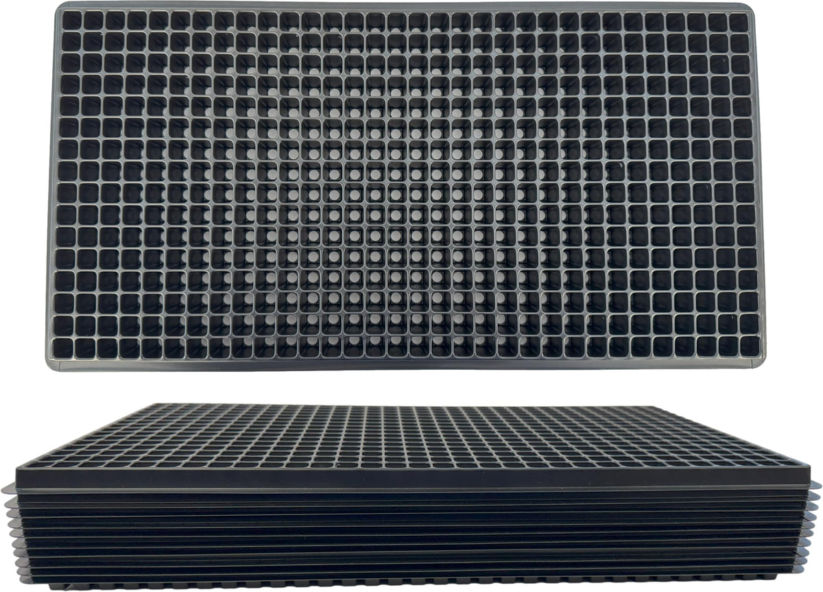 288 Cell Seedling Plastic Nursery Trays, 10 Pack, Thick Durable Germination Plug Trays, 2880 Cells Reusable Plant Propagation