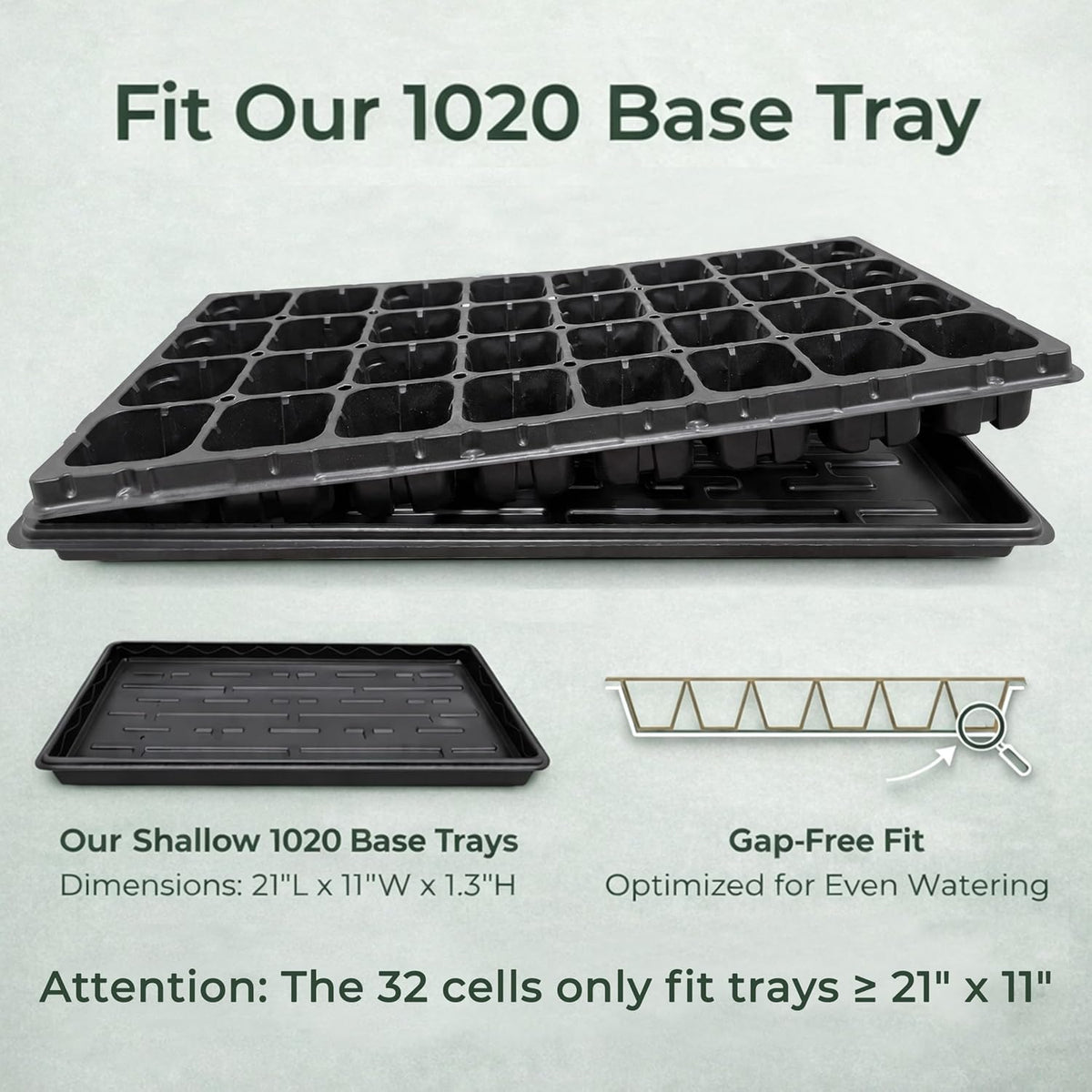 Gardzen 10 Pack 32 Cell Seed Starter Trays