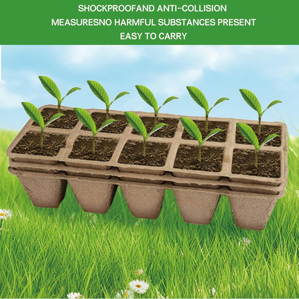 360 Cells Peat Pots Seedling Start Trays 36 Pack Plant Starter Kit