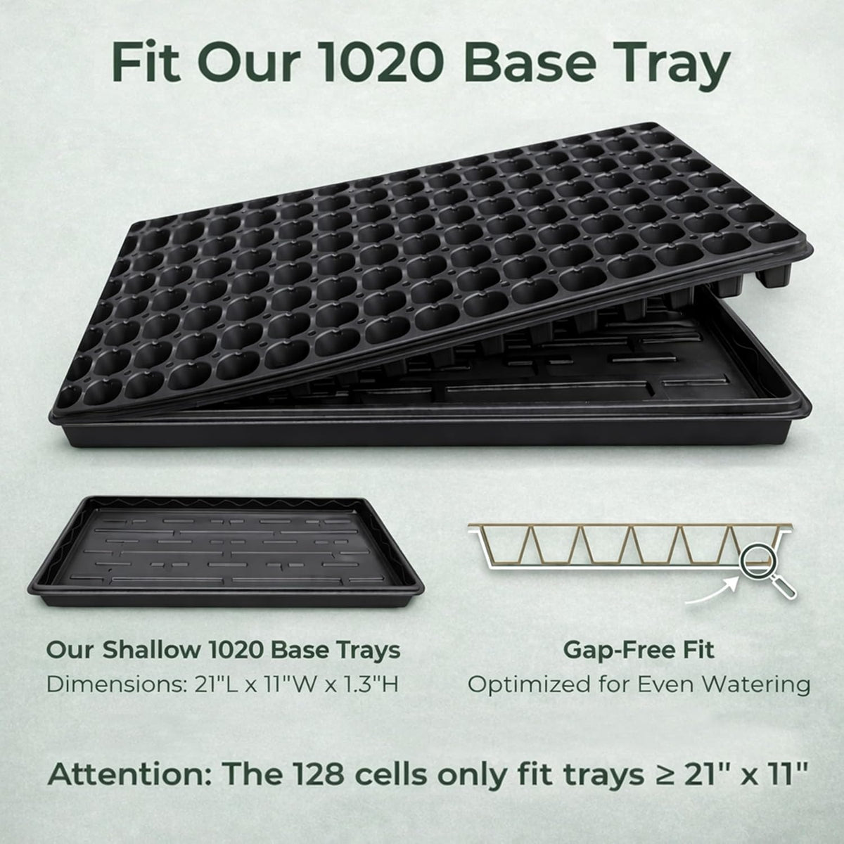 Gardzen 10 Pack 128 Cell Seed Starter Trays
