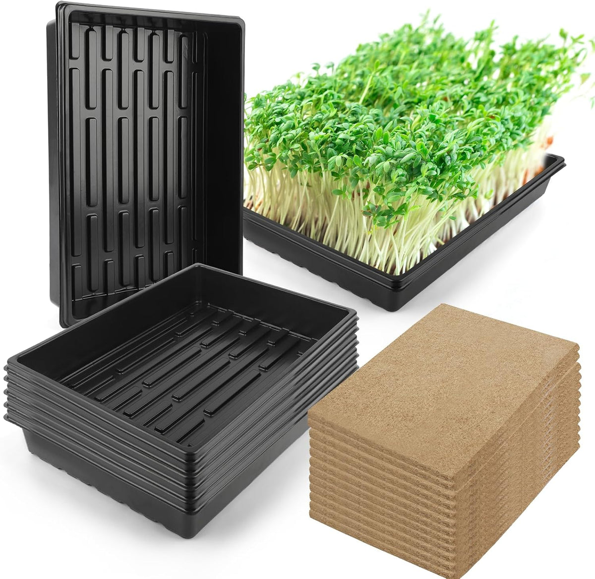 6 Pack Microgreens Growing Kit, Microgreens Trays for Indoor Gardening