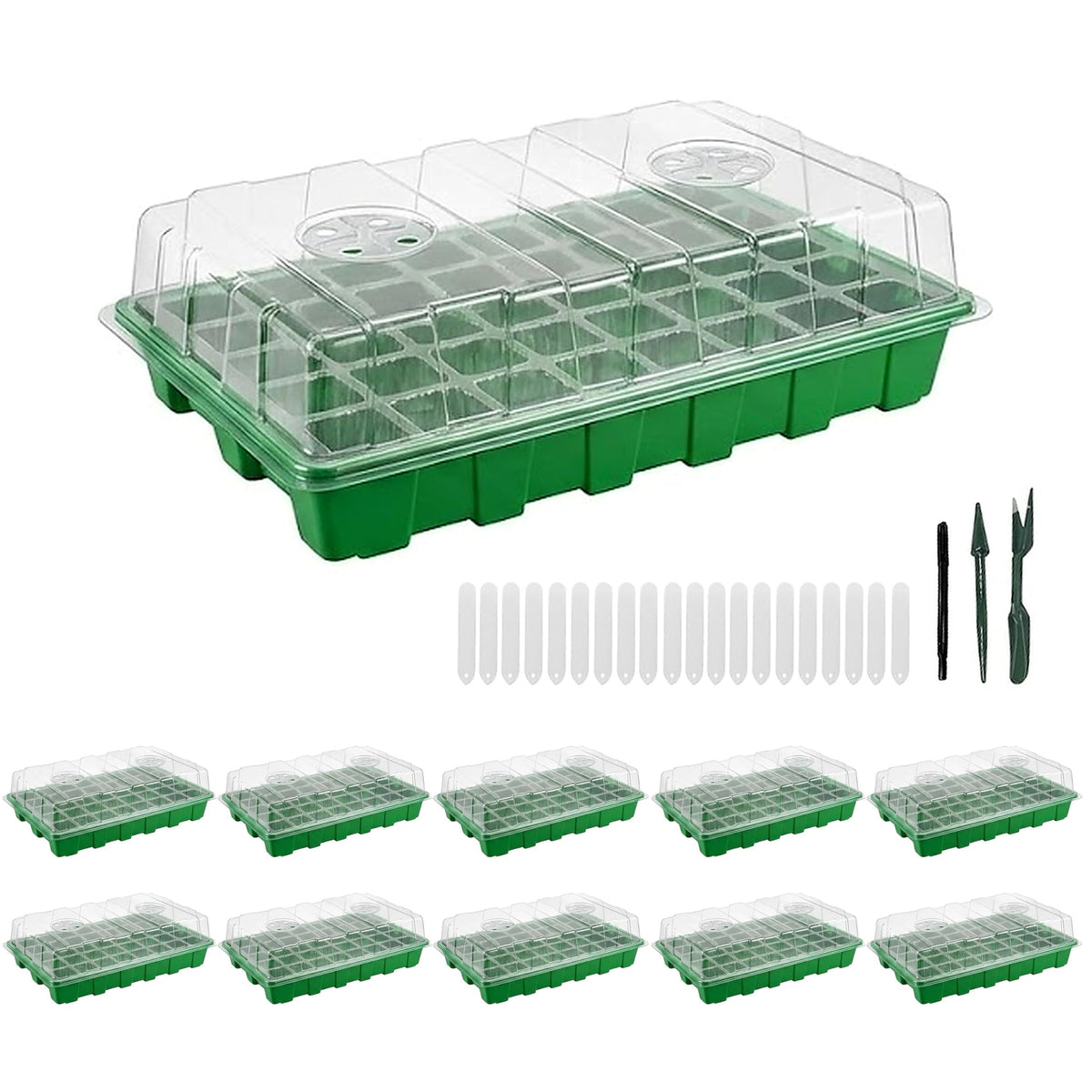 Gardzen 5 Pack 40 Cell BPA Free Seed Starter Tray Kit
