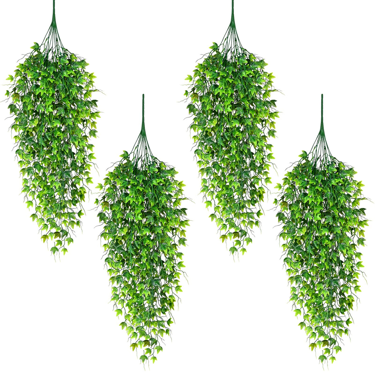 Waipfaru 4Pcs Fake Hanging Plants 2.7FT Fake Plants Fake Vines Greenery