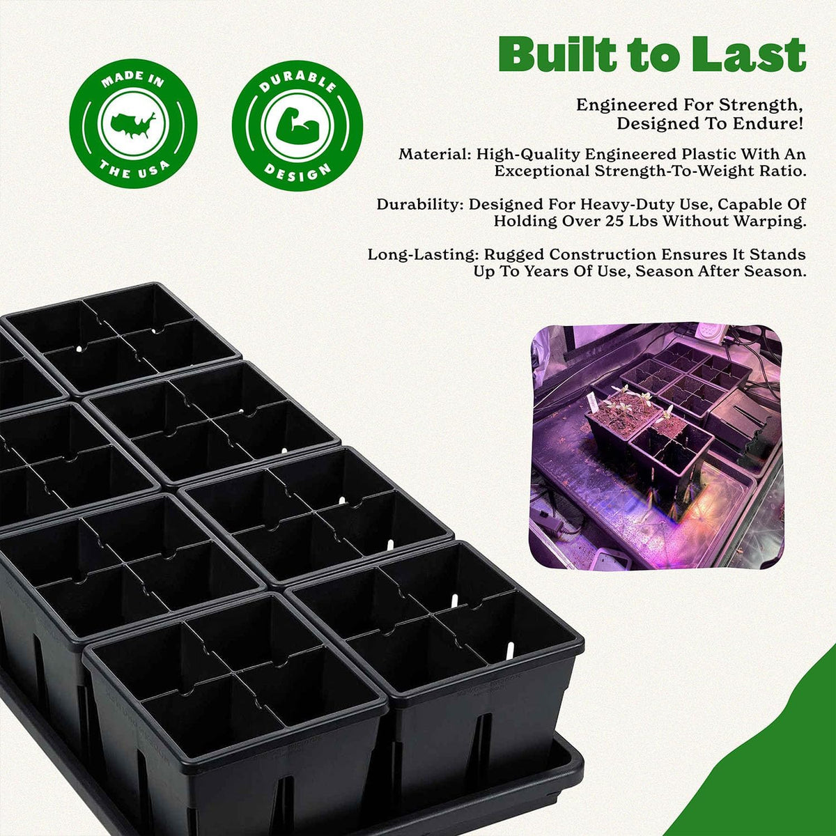 Epic Gardening 1020 Bottom Tray - Bottom-Watering Propagation Tray