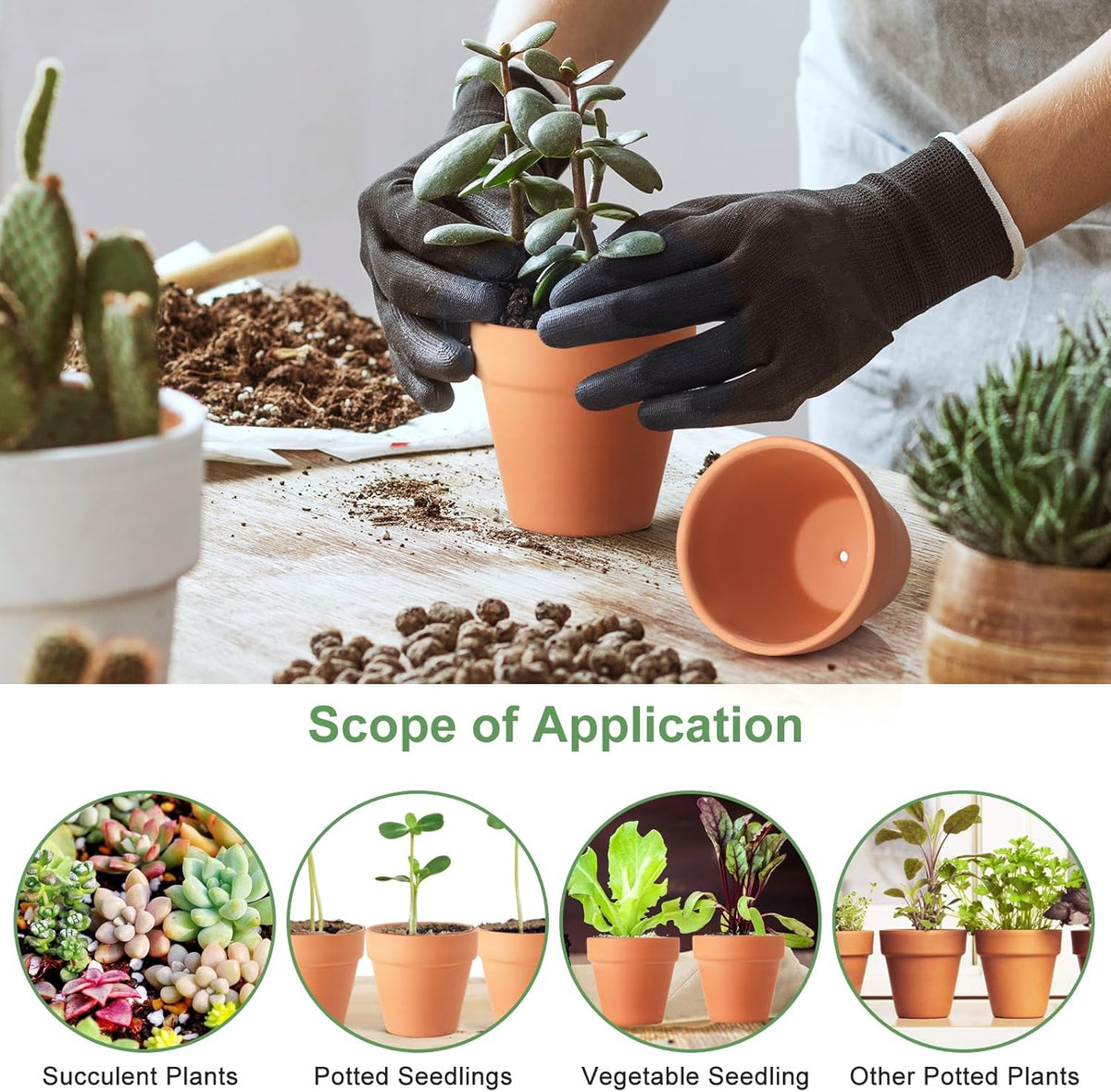 Baxrou Terra Cotta Pots 24 Pack 3.15 Inch Mini Clay Pot with Drainage Holes