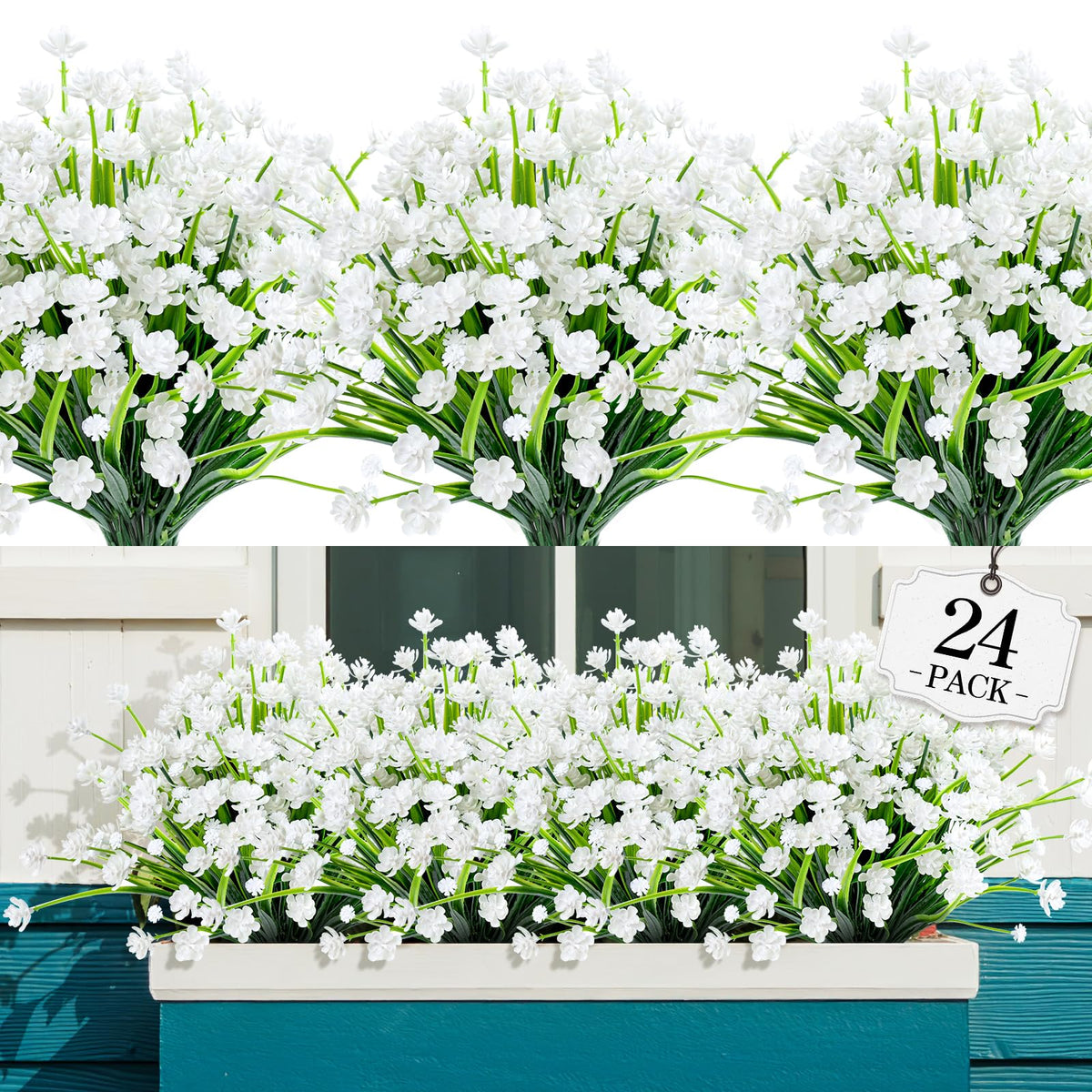 AGIRL Artificial Flowers Outdoor UV Resistant Fake Plant Garden Patio Decor