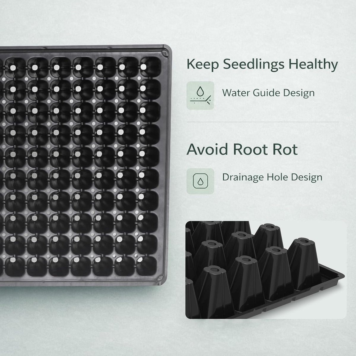 Gardzen 10 Pack 200 Cell Seed Starter Trays