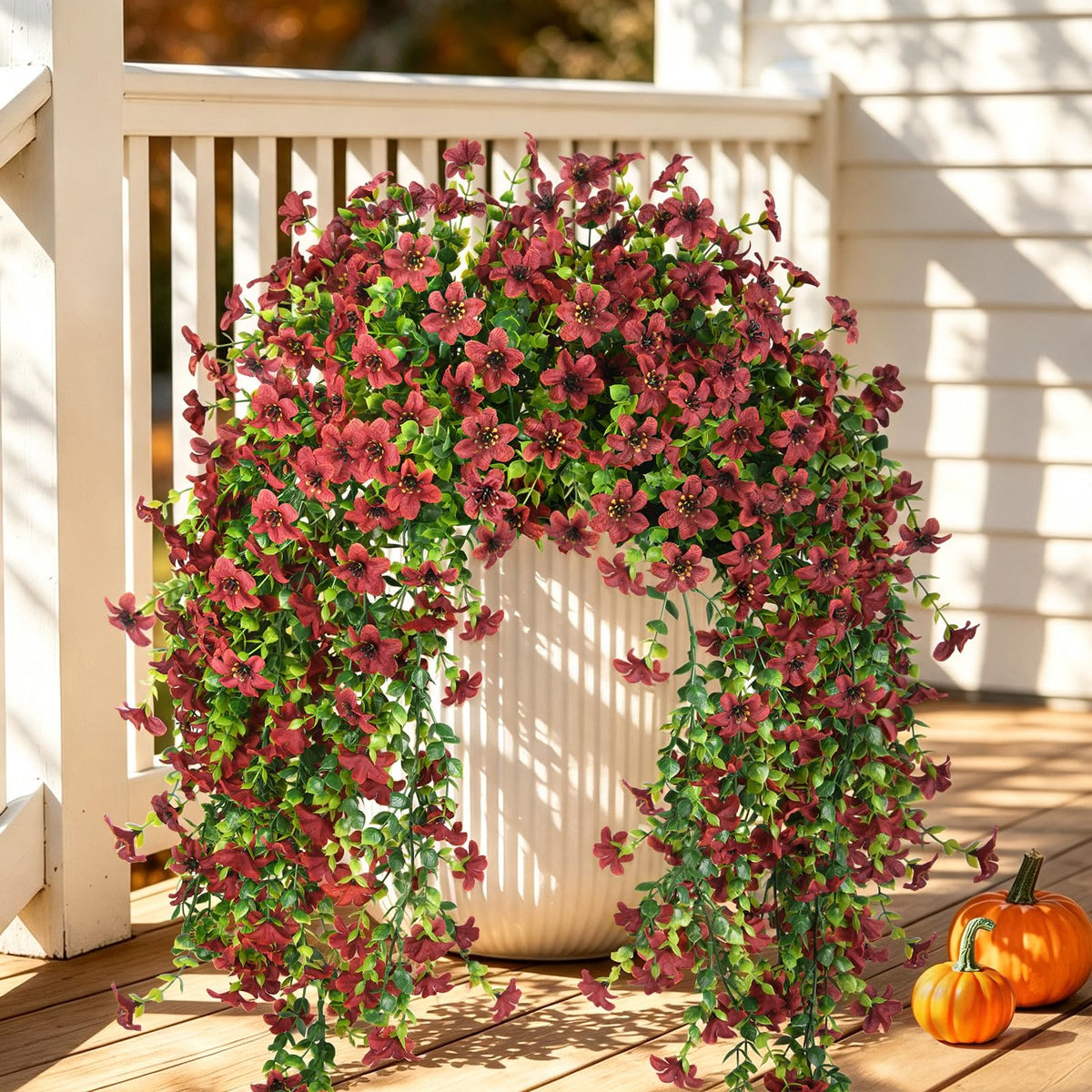 Artificial Fall Flowers for Decoration Fake Hanging Flowers Outdoors Decor