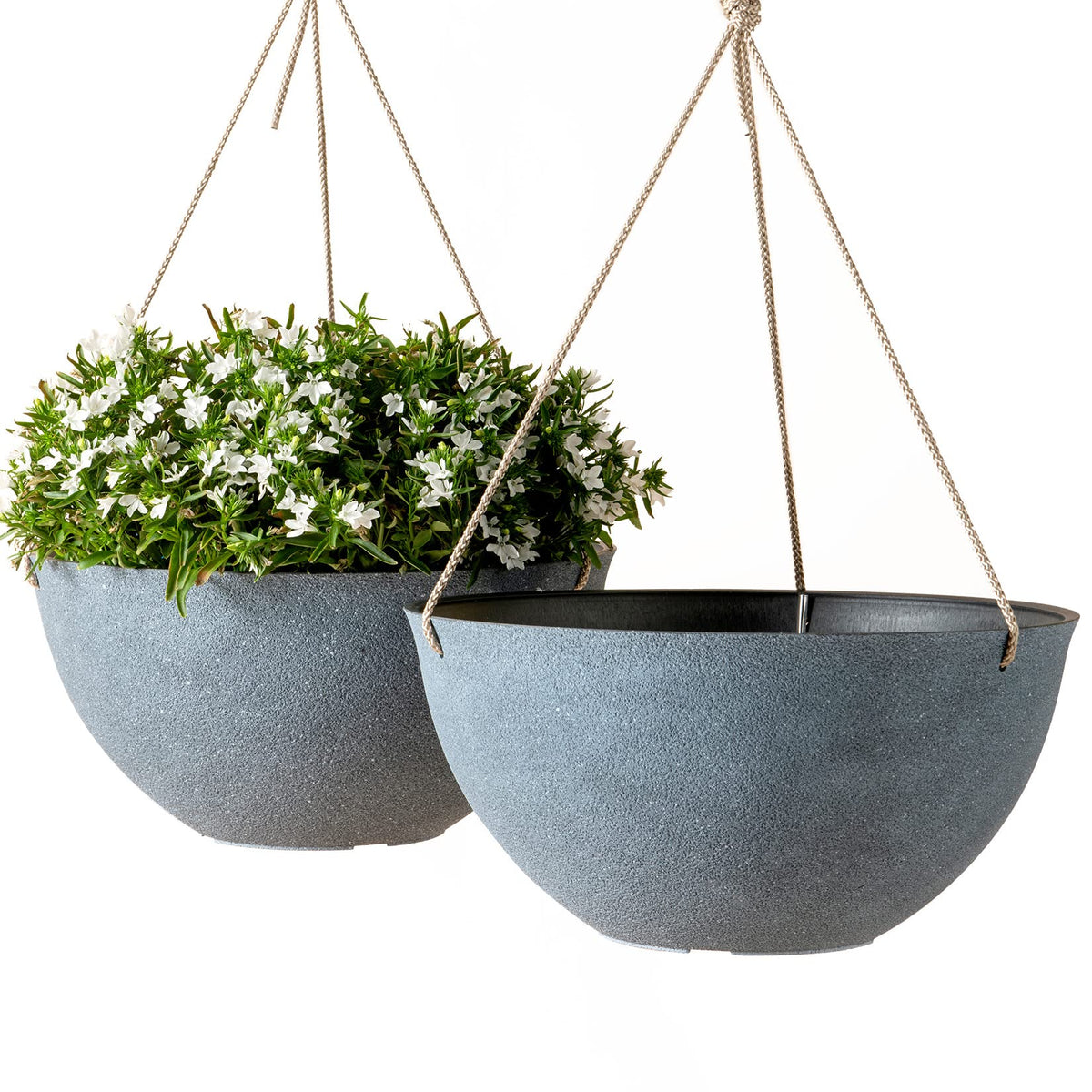 LA JOLIE MUSE Hanging Planter Baskets for Outdoor Plants, Set of 2, 13 Inch