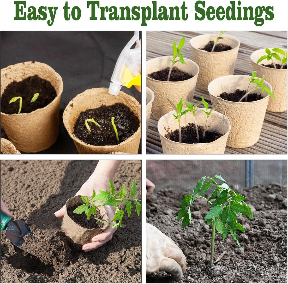 INCIKITI Biodegradable Peat Pots for Seedling - 120 Pack 3.15 inch Biodegradable Plant Seed Starters Kits with 30 Plant Labels, Garden Germination Nursery Pots for Flower Vegetable Seed Germination