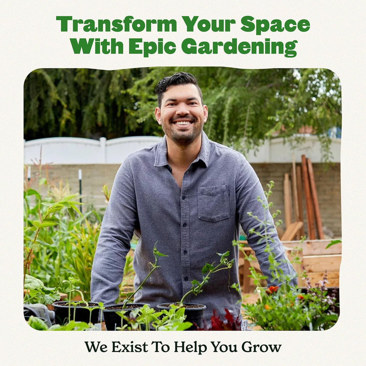 Epic Gardening 6-Cell Seed Starter Tray - 6 Trays - Black