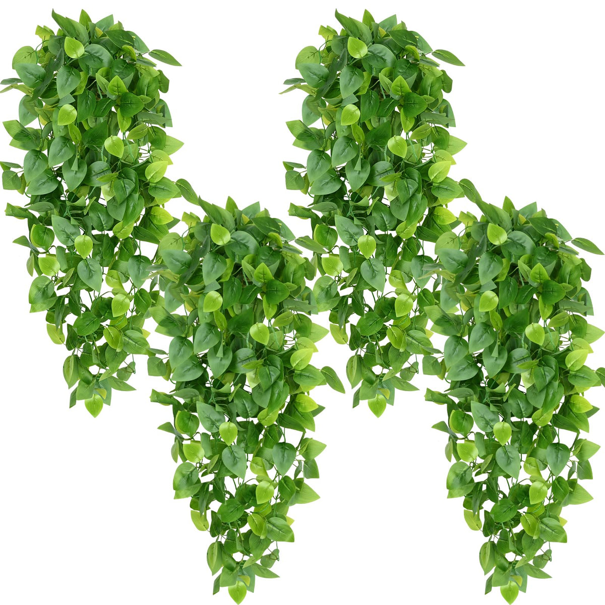 Waipfaru 4Pcs Fake Hanging Plants 2.7FT Fake Plants Fake Vines Greenery