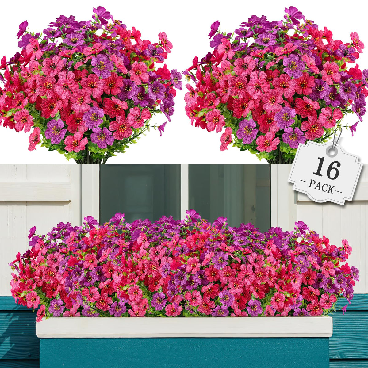 AGIRL Artificial Flowers Outdoor UV Resistant Fake Plant Garden Patio Decor