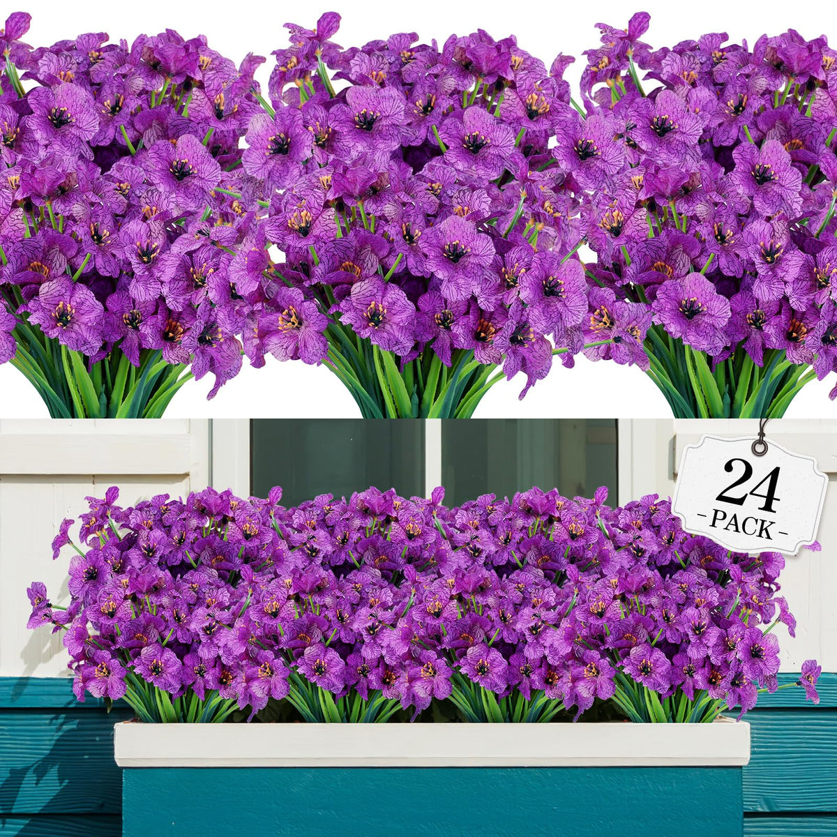 AGIRL Artificial Flowers Outdoor UV Resistant Fake Plant Garden Patio Decor