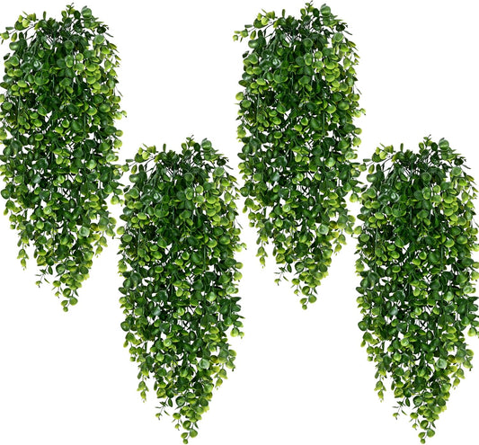 Waipfaru 4Pcs Fake Hanging Plants 2.7FT Fake Plants Fake Vines Greenery