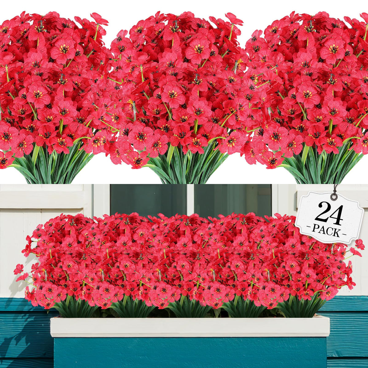 AGIRL Artificial Flowers Outdoor UV Resistant Fake Plant Garden Patio Decor