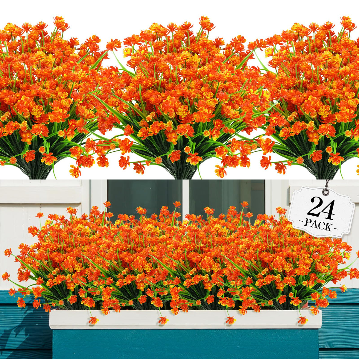AGIRL Artificial Flowers Outdoor UV Resistant Fake Plant Garden Patio Decor