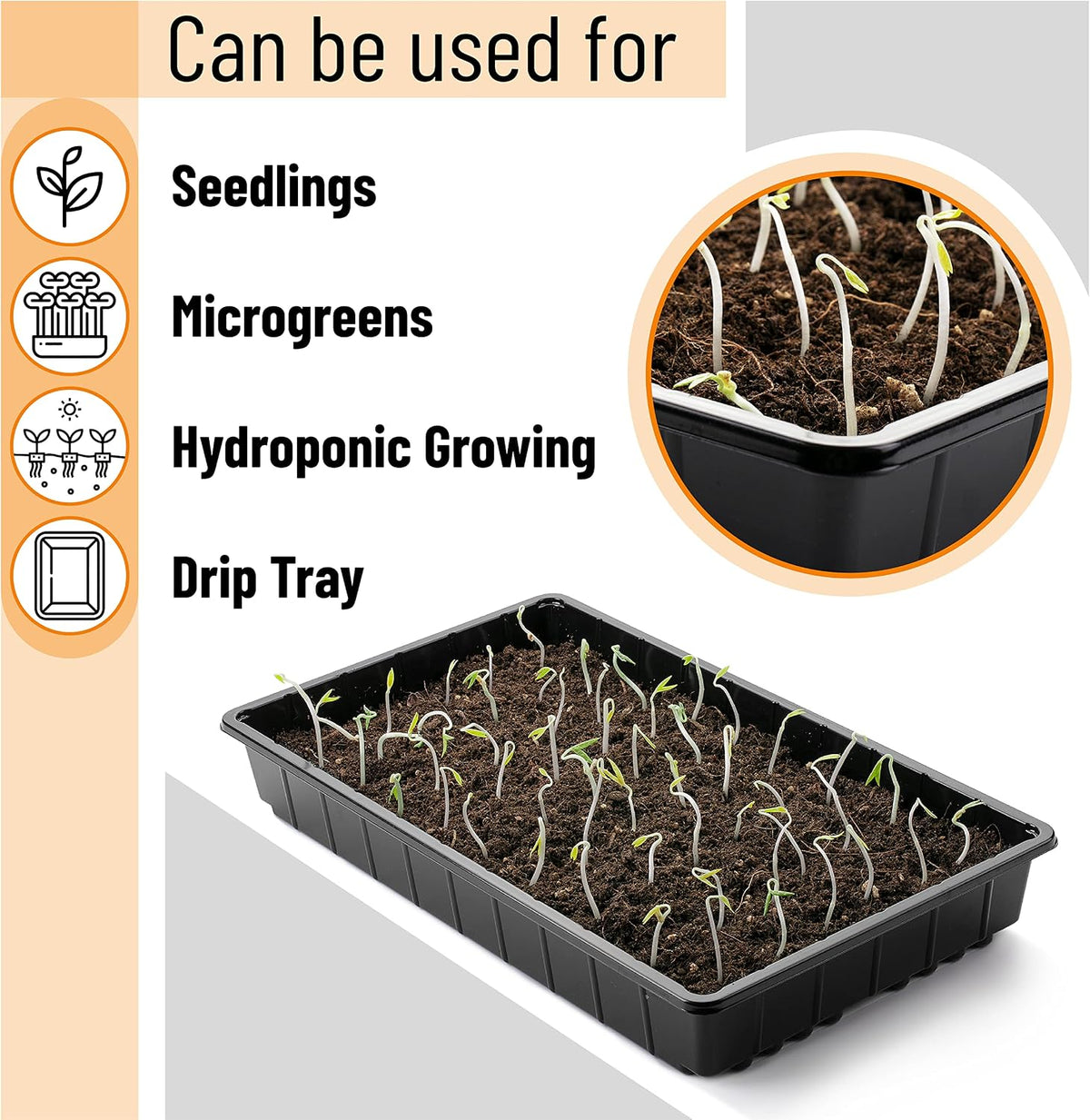 Mr. Pen- Seed Starter Trays, 5 Pack, 17"x10"x2.4"