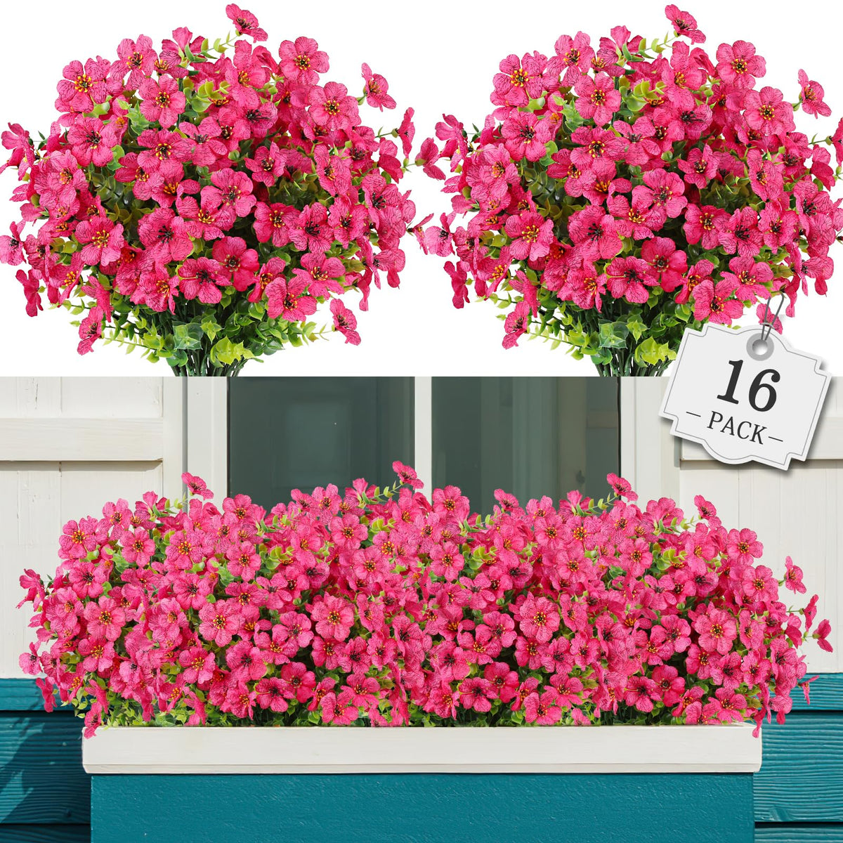 AGIRL Artificial Flowers Outdoor UV Resistant Fake Plant Garden Patio Decor