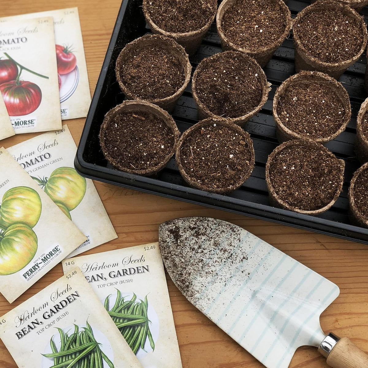Jiffy Plant Germination Tray - Watertight, Lightweight - 10.75 x 21 in, 2 in Tall - 10-Pack - Plastic