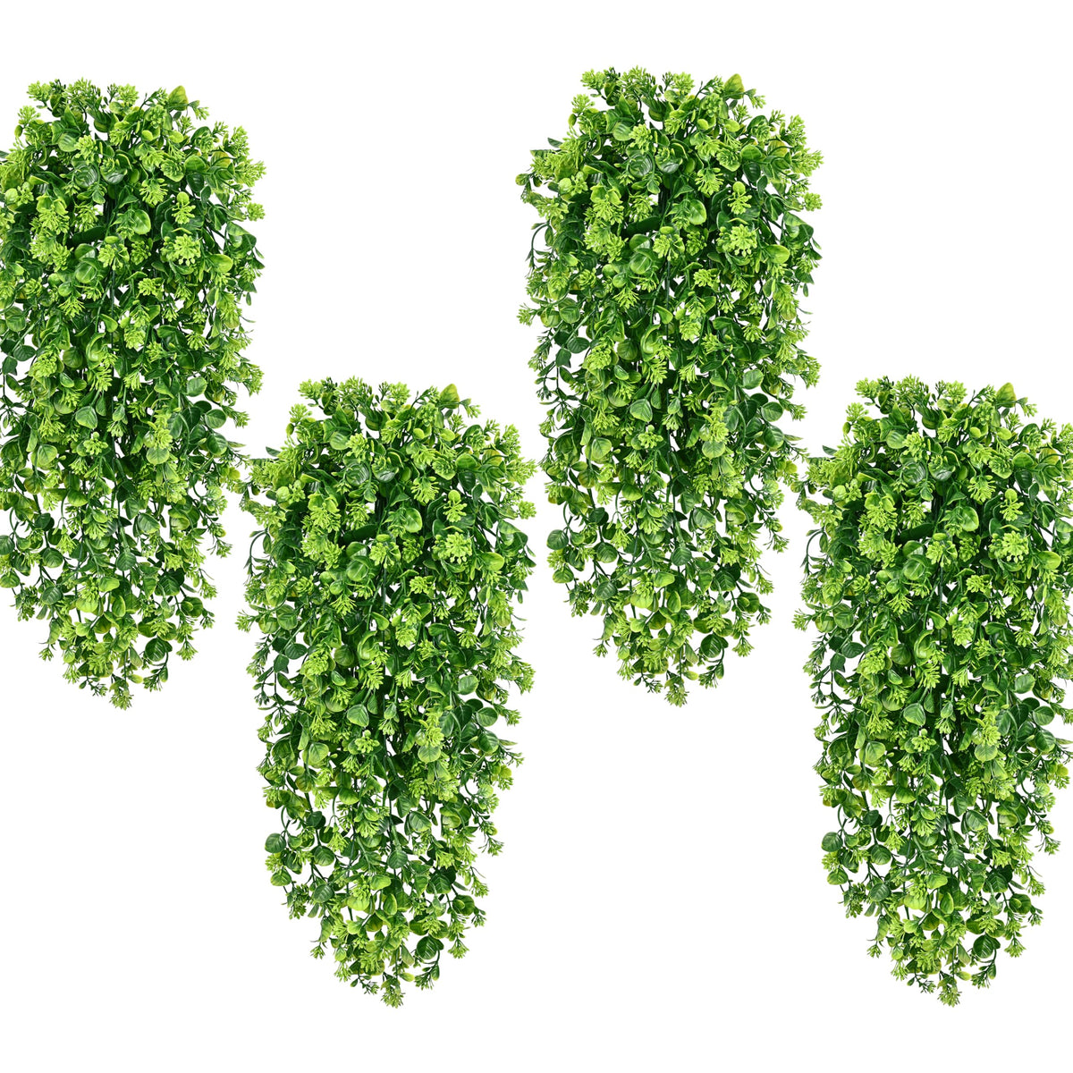 Waipfaru 4Pcs Fake Hanging Plants 2.7FT Fake Plants Fake Vines Greenery