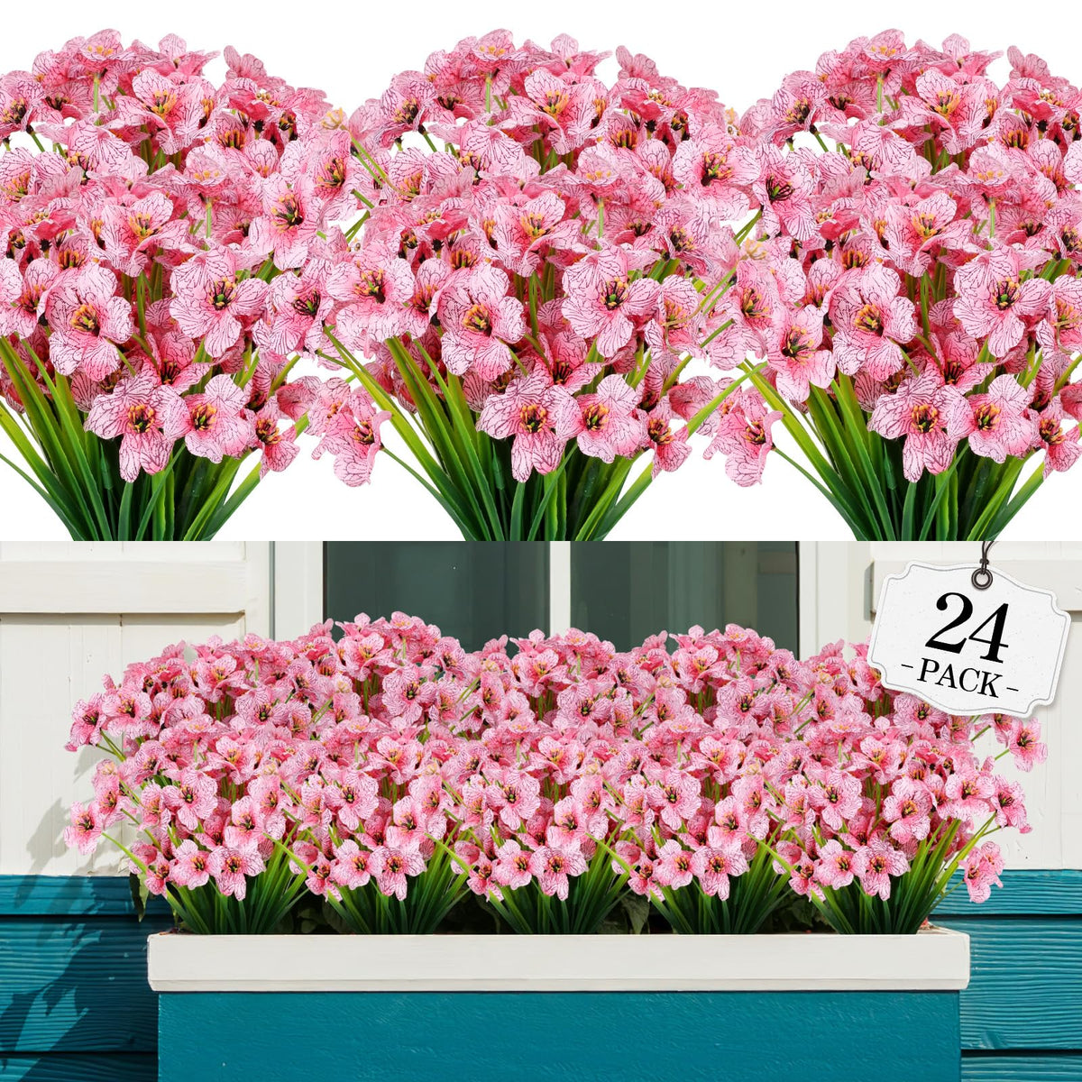 AGIRL Artificial Flowers Outdoor UV Resistant Fake Plant Garden Patio Decor