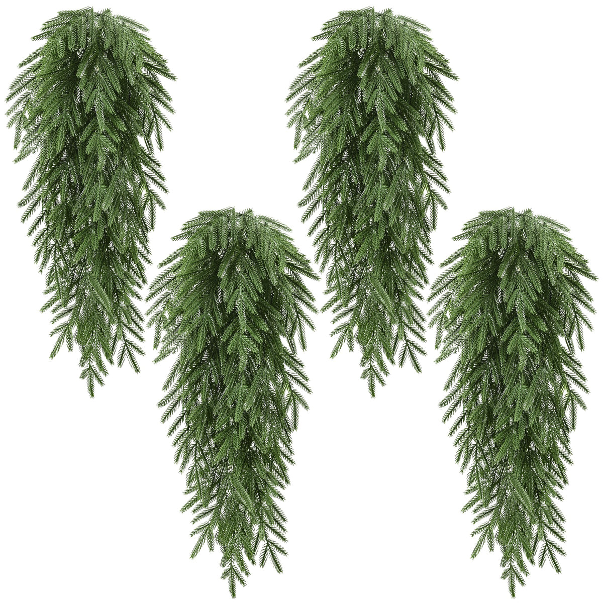 Waipfaru 4Pcs Fake Hanging Plants 2.7FT Fake Plants Fake Vines Greenery